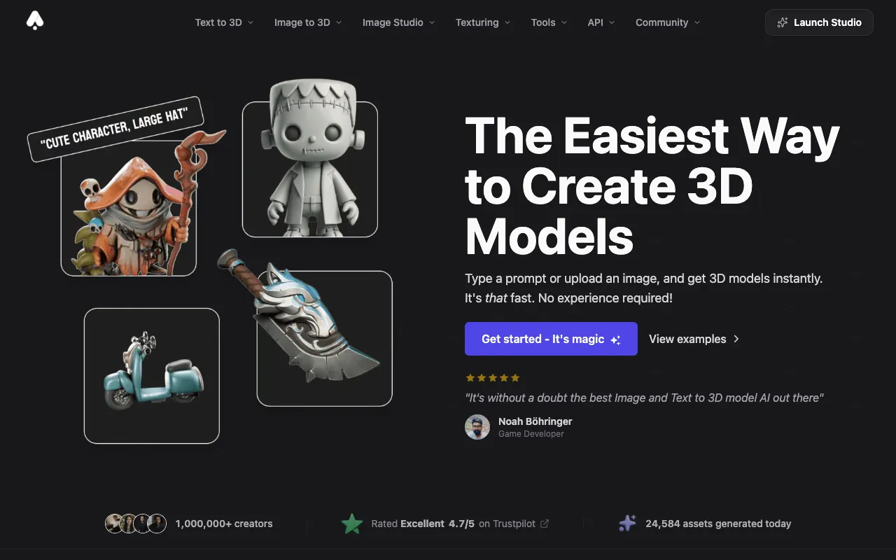 Screenshot of 3D AI Studio