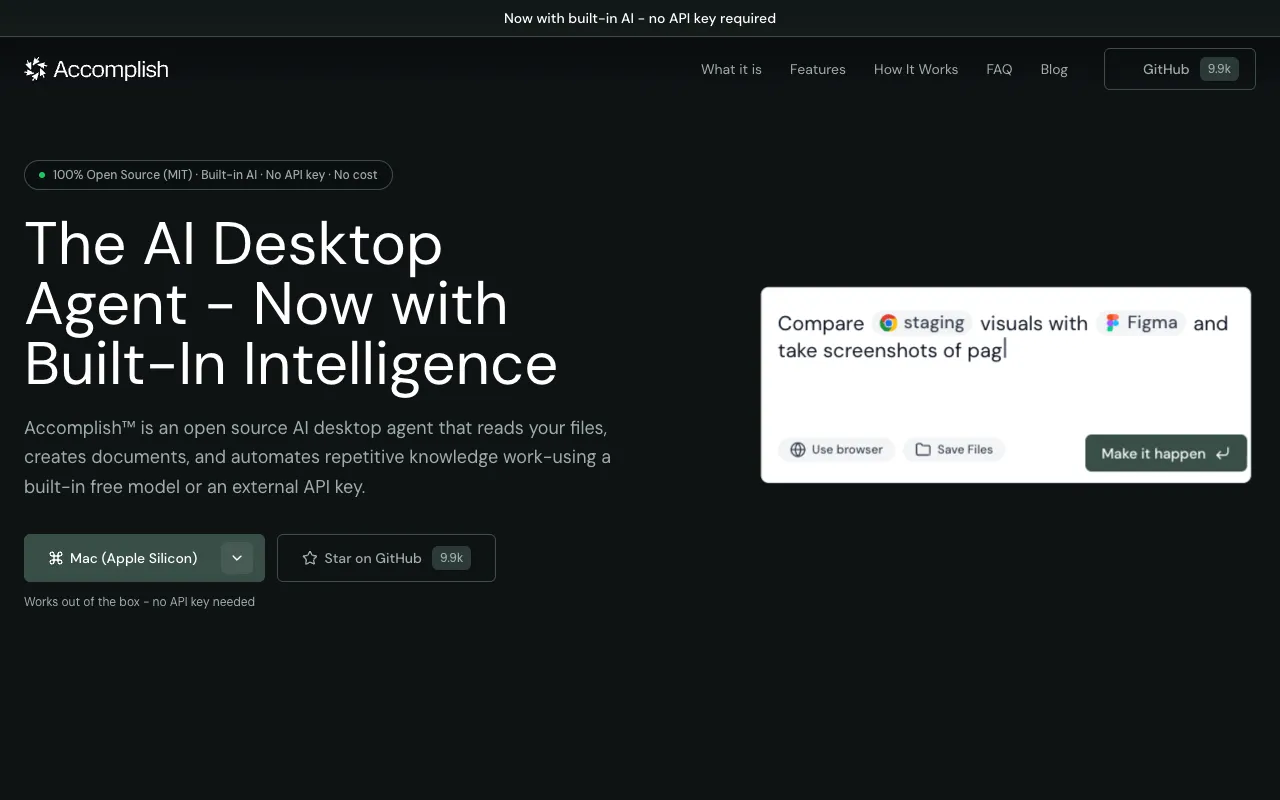Screenshot of Accomplish
