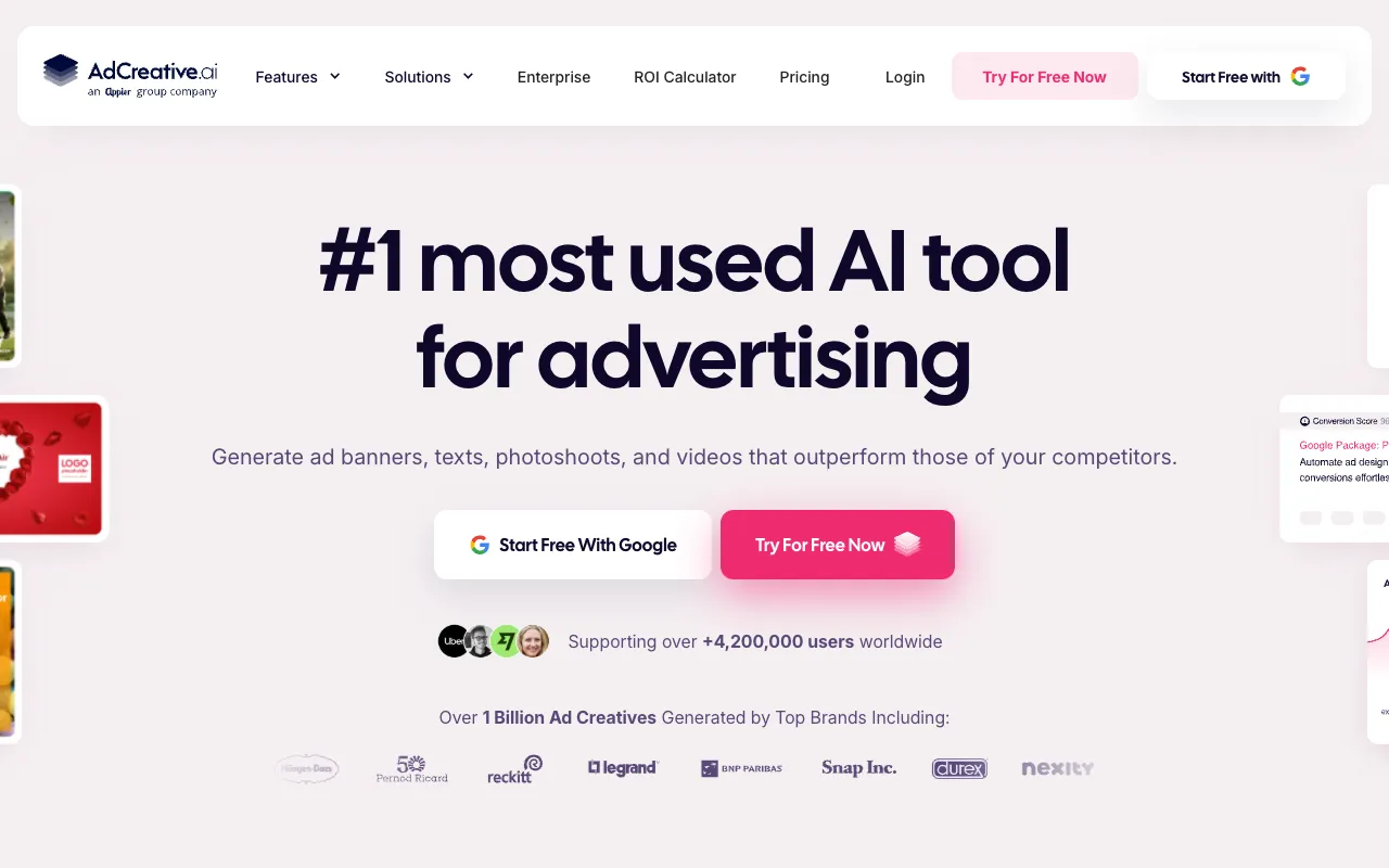 Screenshot of AdCreative.ai