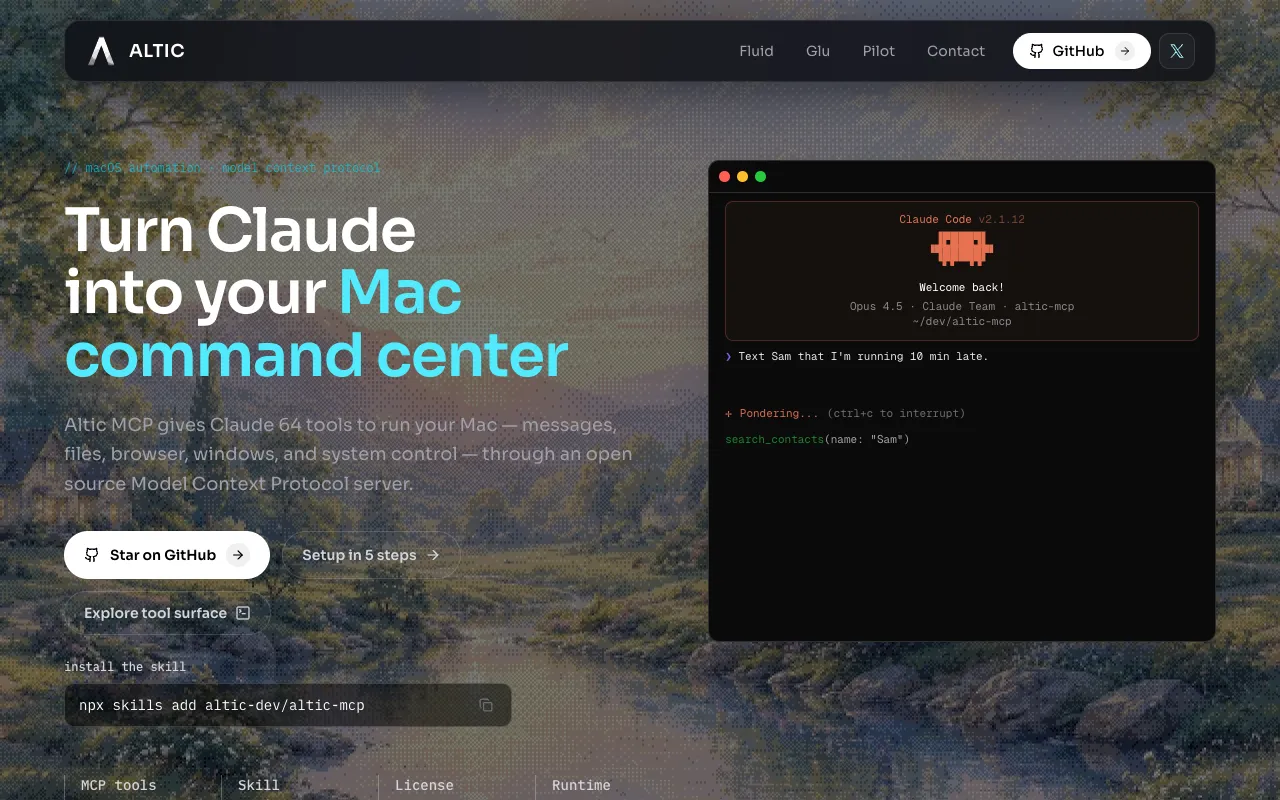 Screenshot of Altic MCP