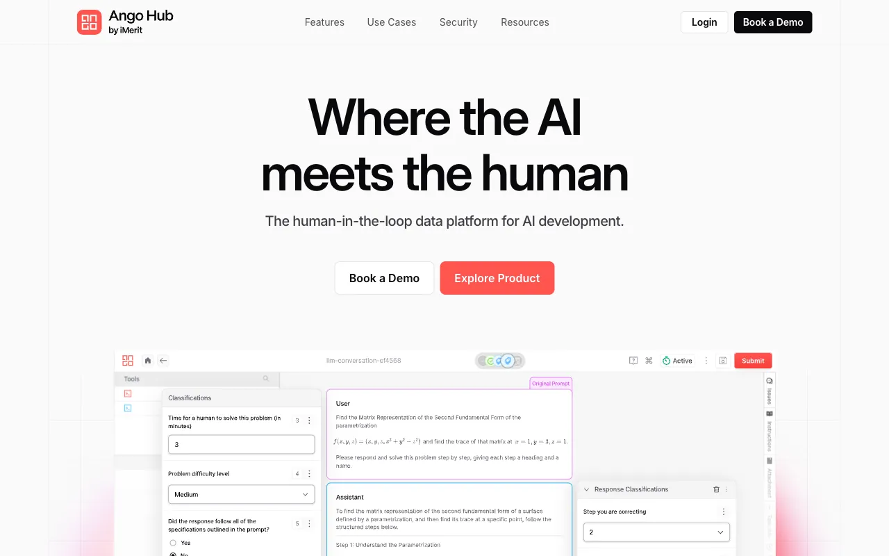 Screenshot of Ango Hub