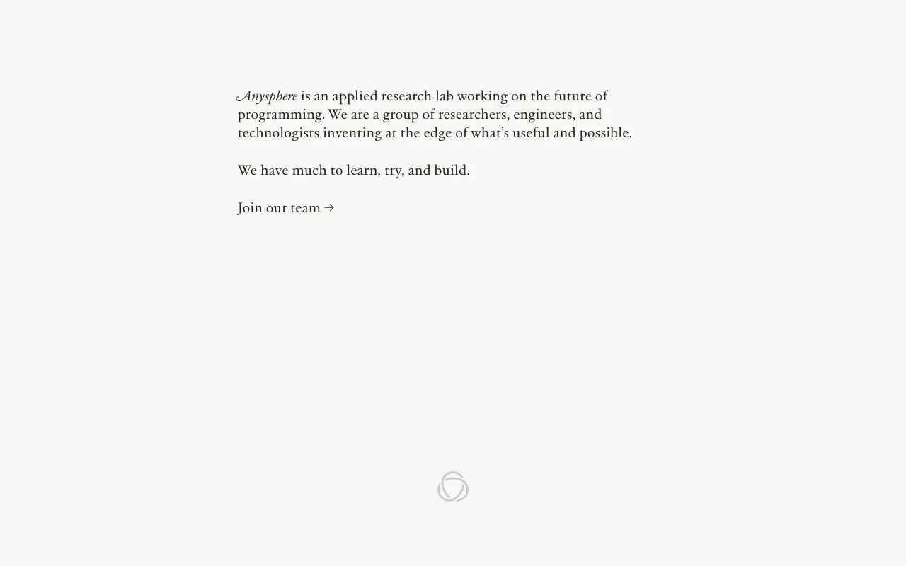 Screenshot of Anysphere