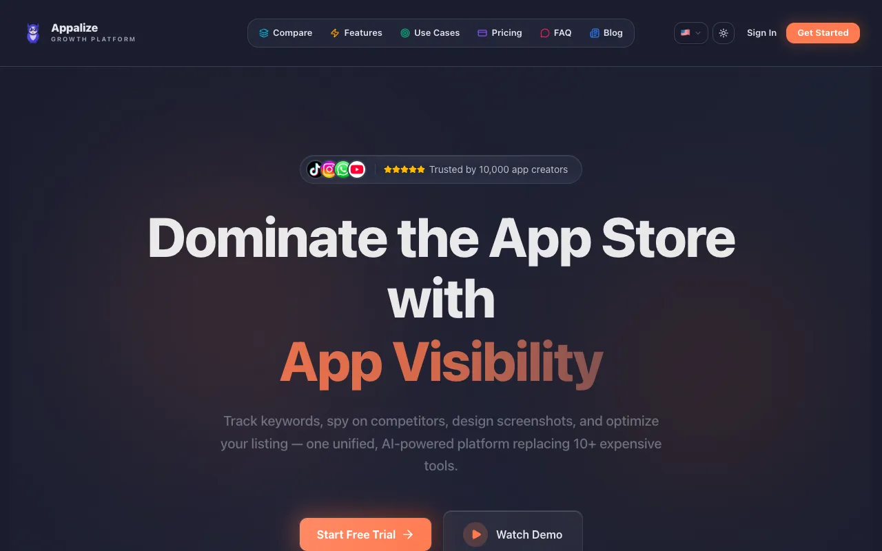Screenshot of Appalize