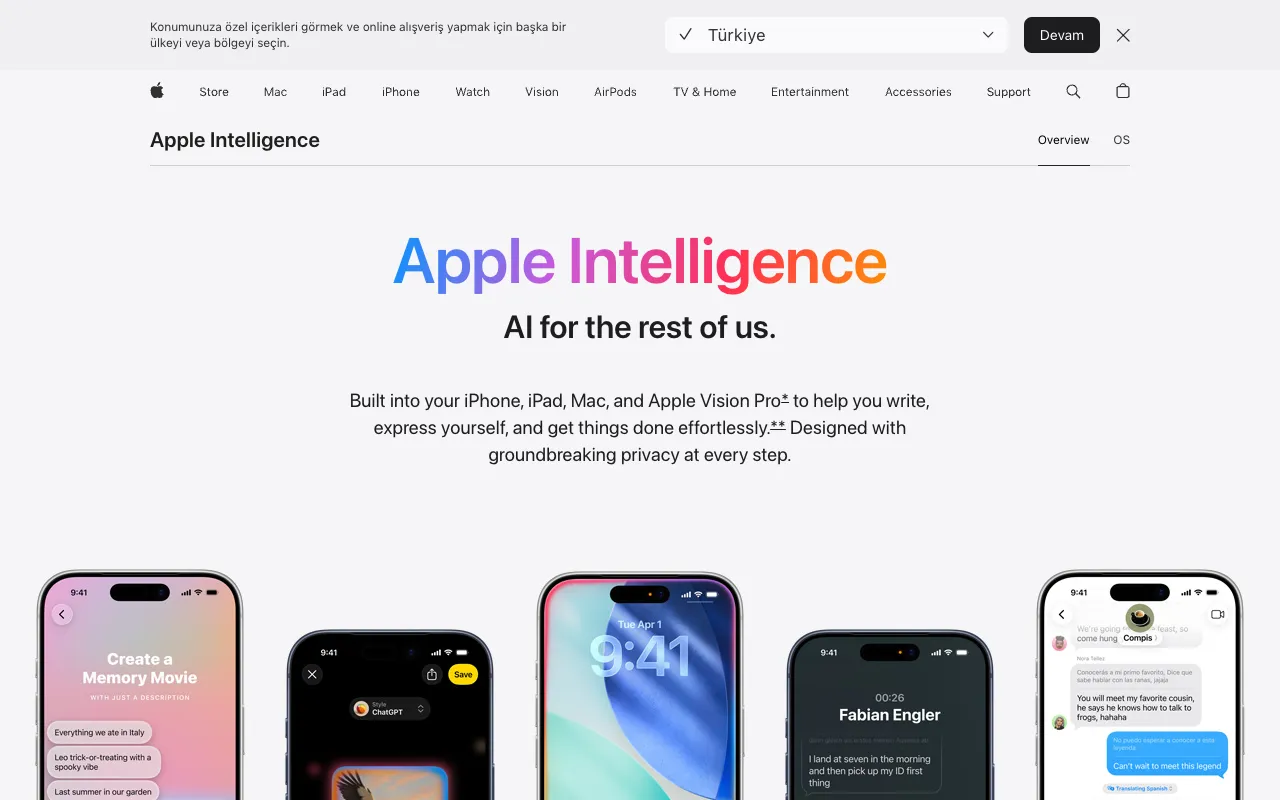 Screenshot of Apple Intelligence