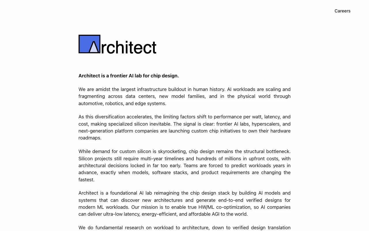 Screenshot of Architect Labs