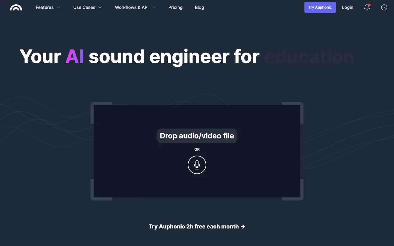 Screenshot of Auphonic