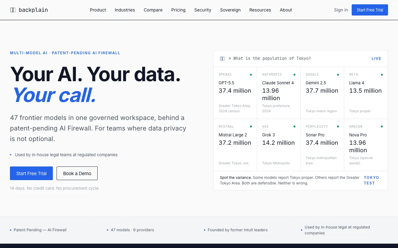 Screenshot of Backplain