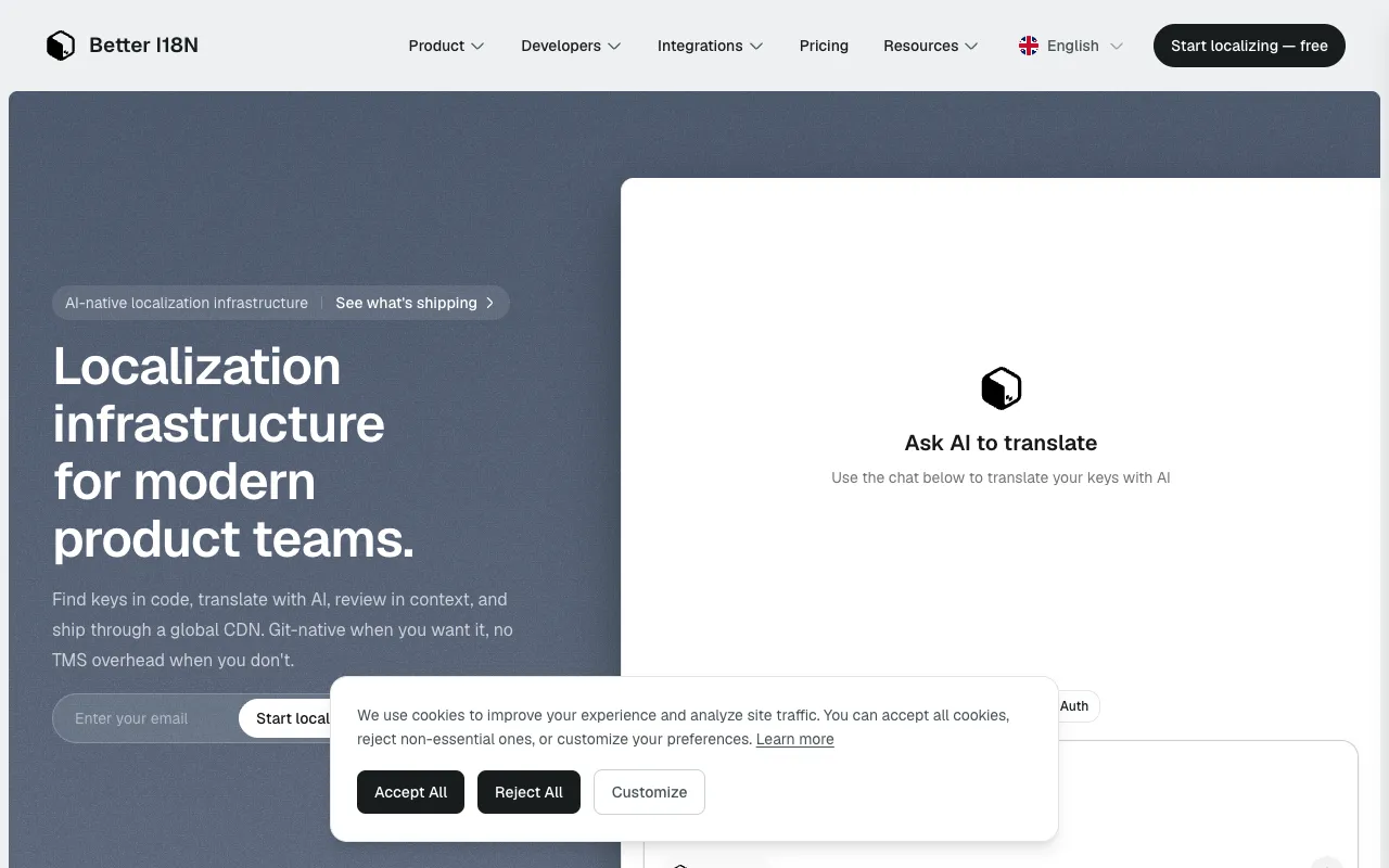 Screenshot of Better i18n