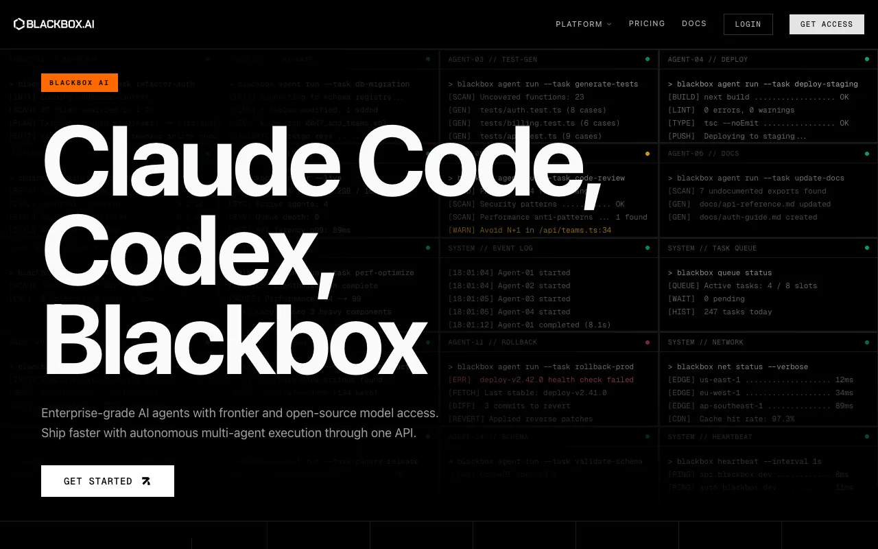 Screenshot of BLACKBOX AI
