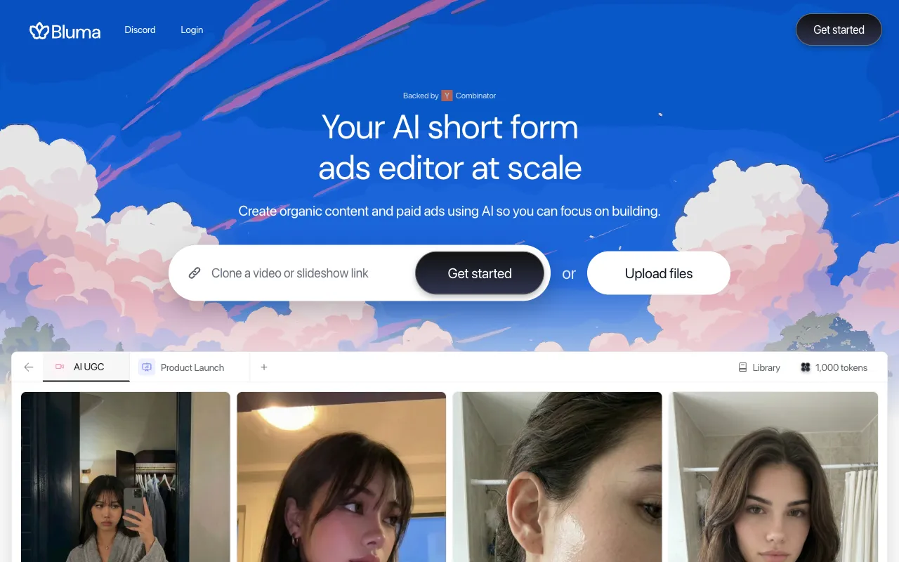 Screenshot of Bluma
