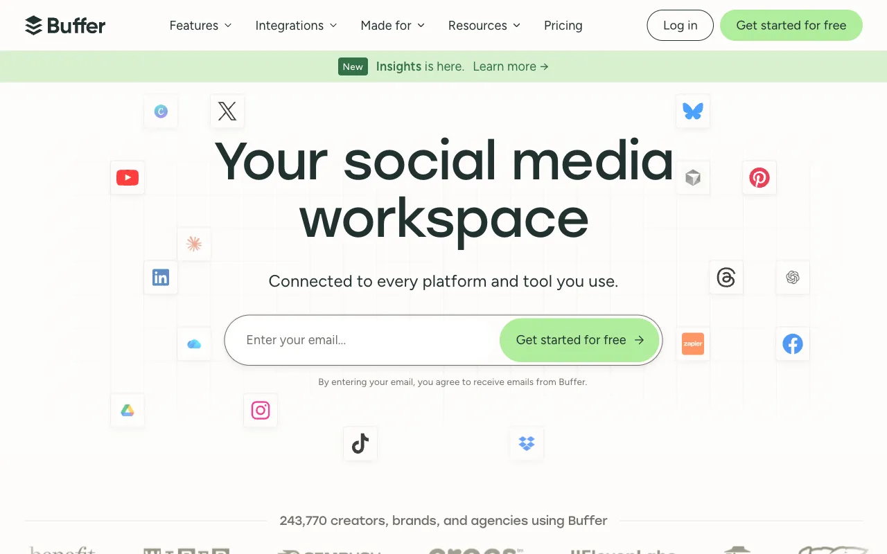 Screenshot of Buffer