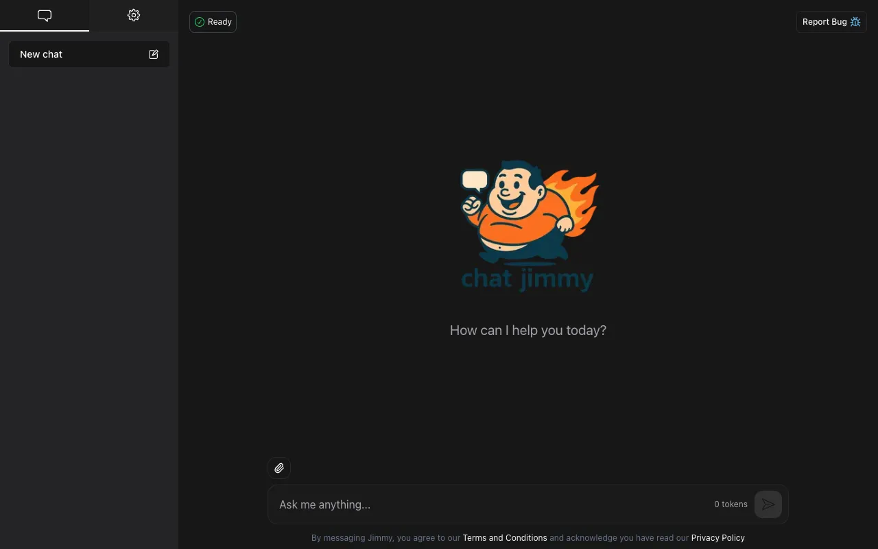 Screenshot of chat jimmy