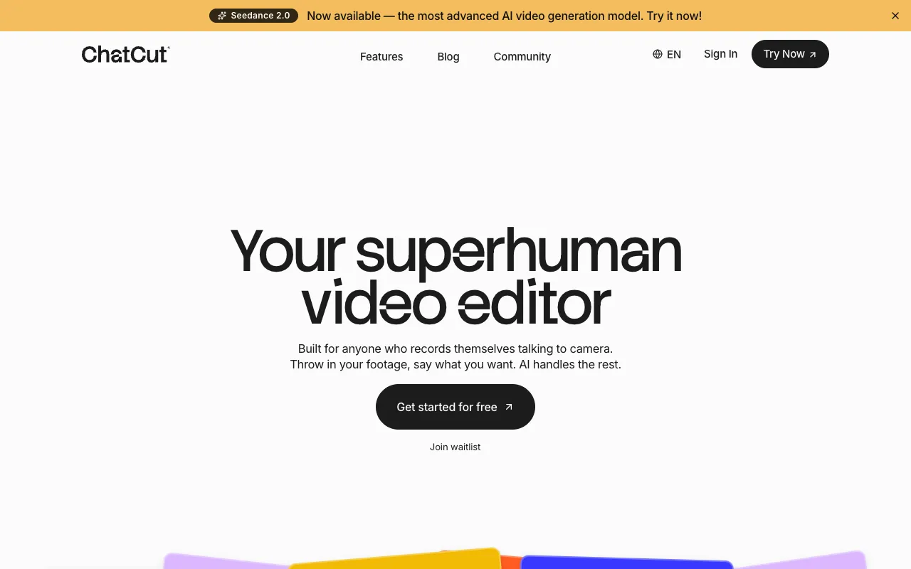 Screenshot of ChatCut