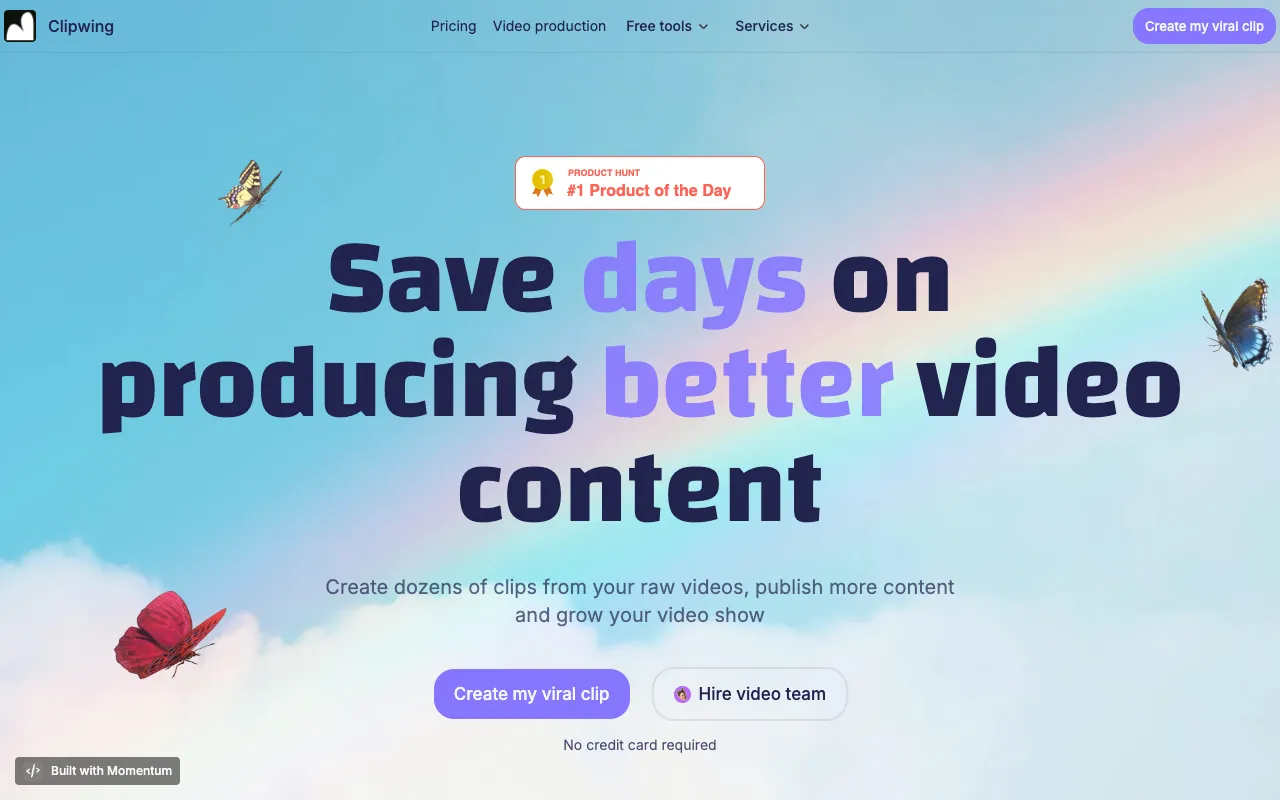 Screenshot of Clipwing