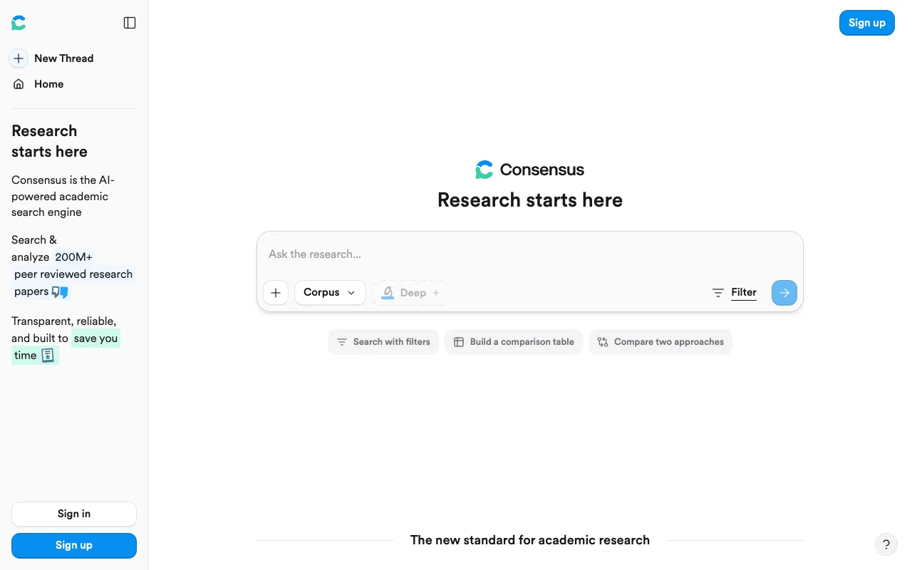 Screenshot of Consensus
