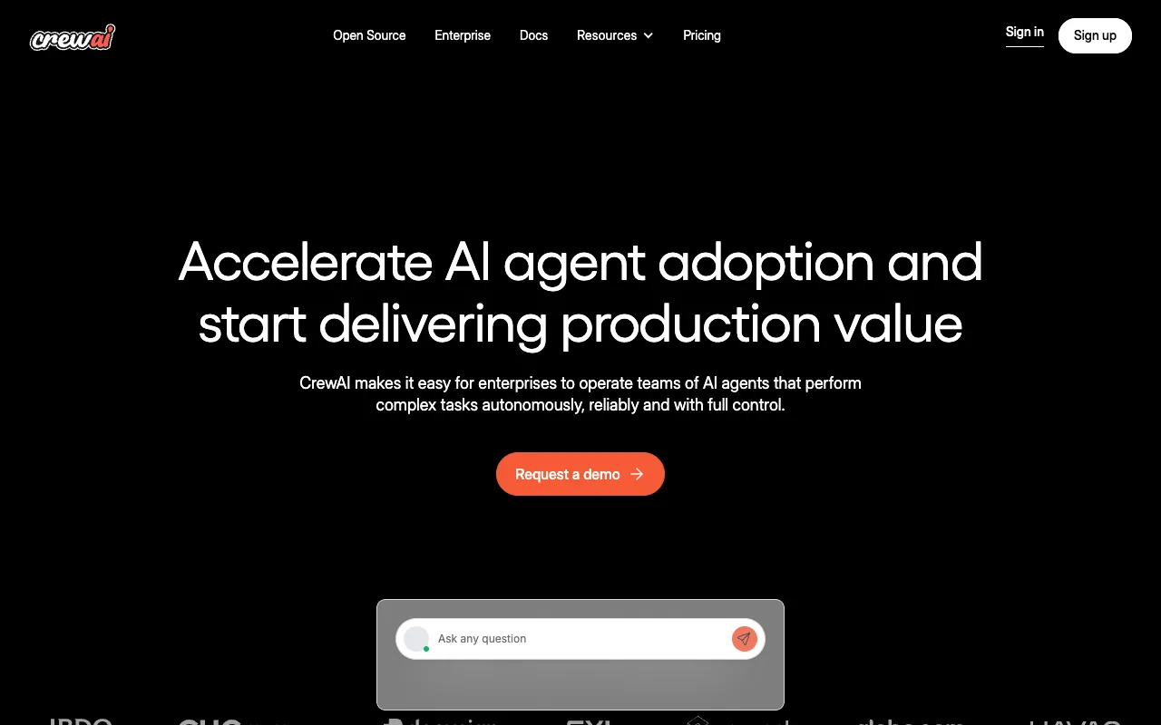 Screenshot of CrewAI