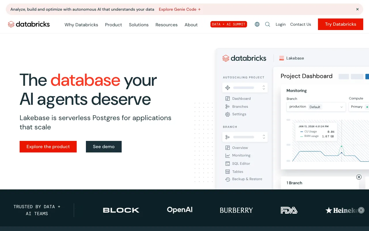 Screenshot of Databricks