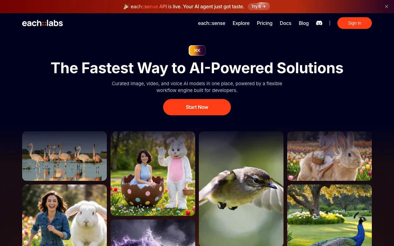 Screenshot of Eachlabs