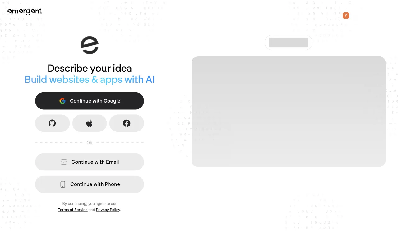 Screenshot of Emergent