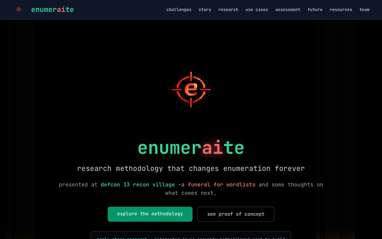 Screenshot of enumeraite