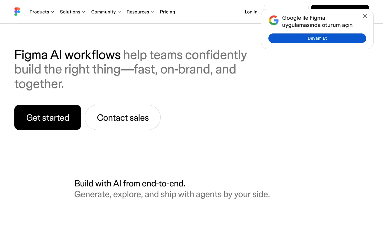 Screenshot of Figma AI