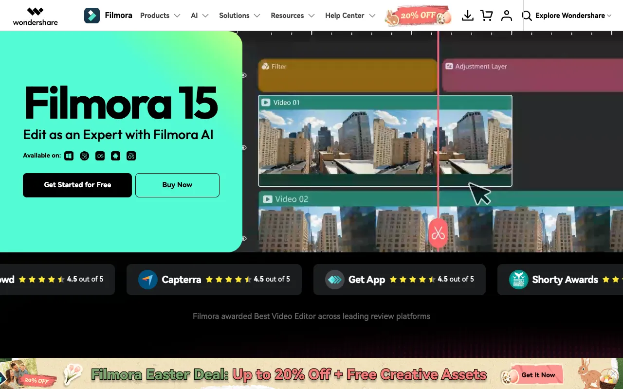 Screenshot of Filmora