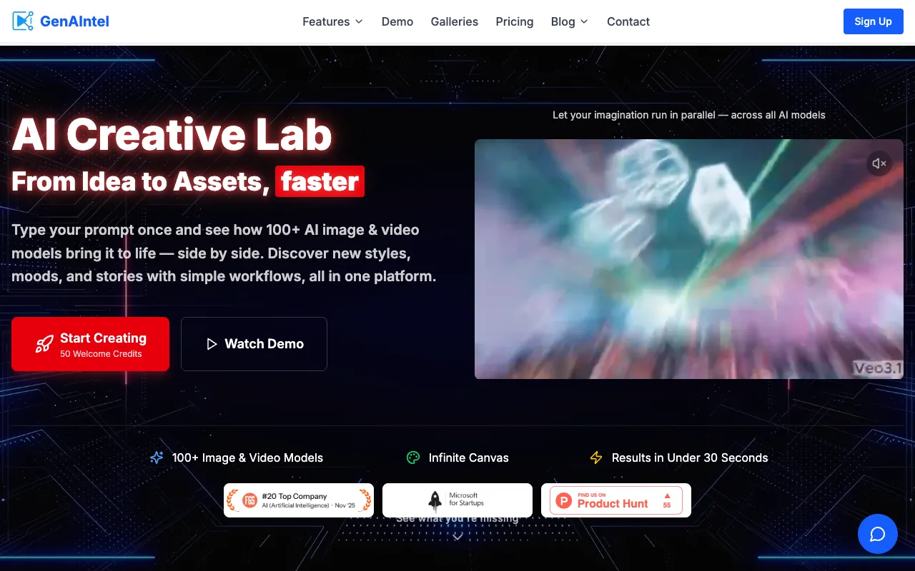 Screenshot of GenAIntel