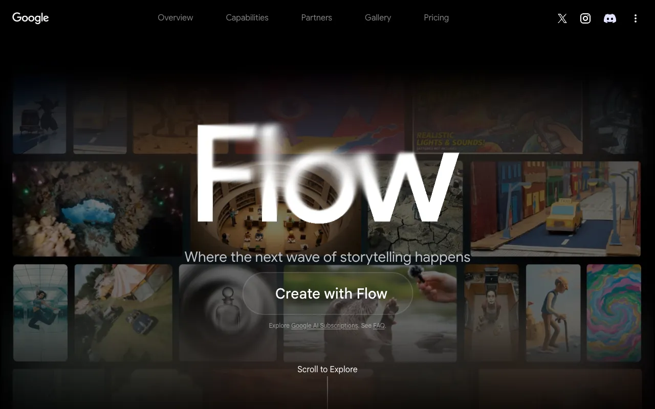 Screenshot of Google Flow