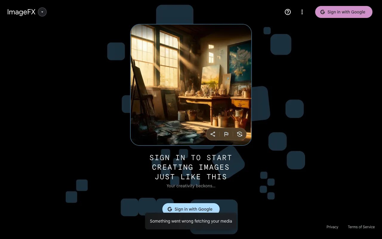 Screenshot of Google ImageFX