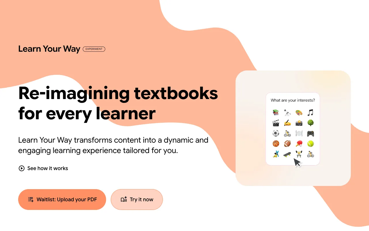 Screenshot of Google Learn Your Way