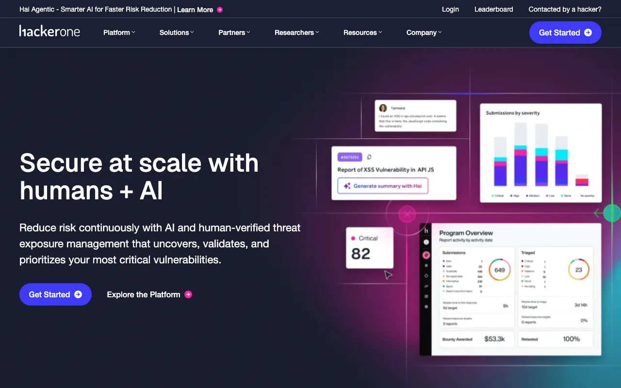 Screenshot of HackerOne