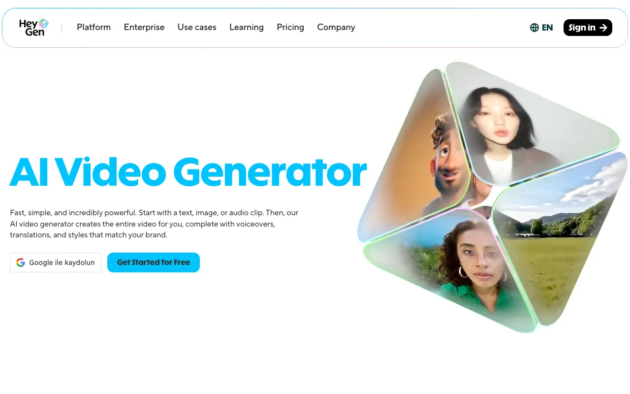 Screenshot of HeyGen