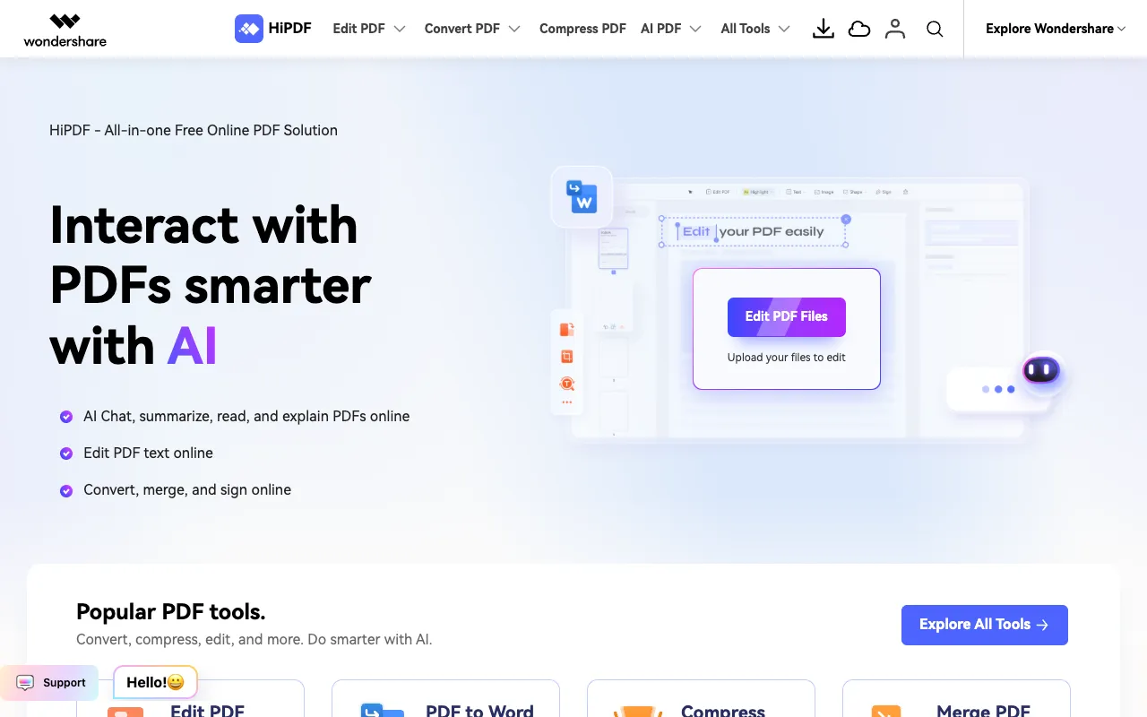 Screenshot of HiPDF