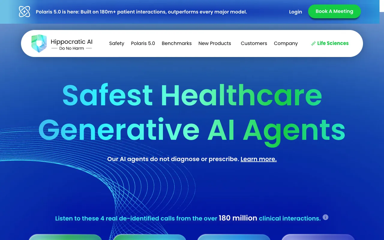 Screenshot of Hippocratic AI
