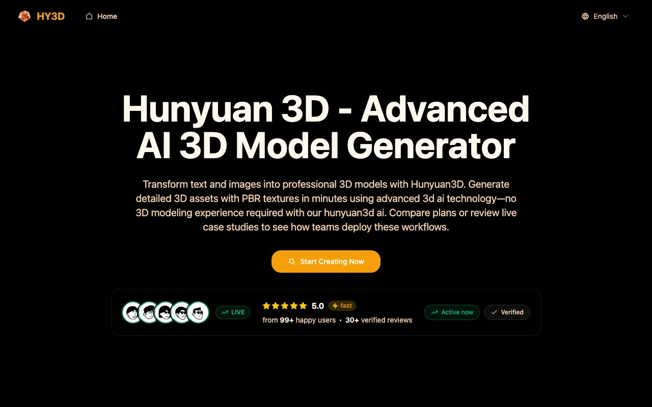 Screenshot of Hunyuan 3D (Unofficial)