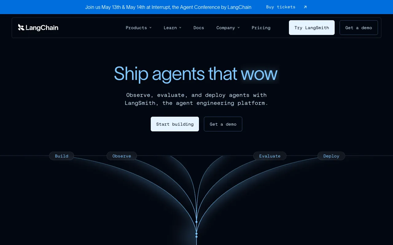 Screenshot of LangChain