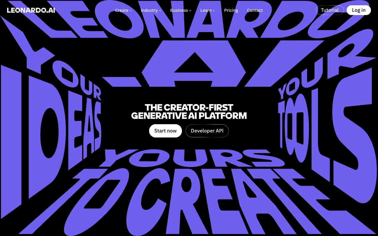 Screenshot of Leonardo AI