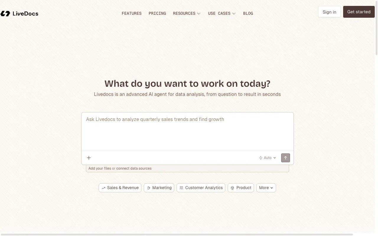 Screenshot of Livedocs