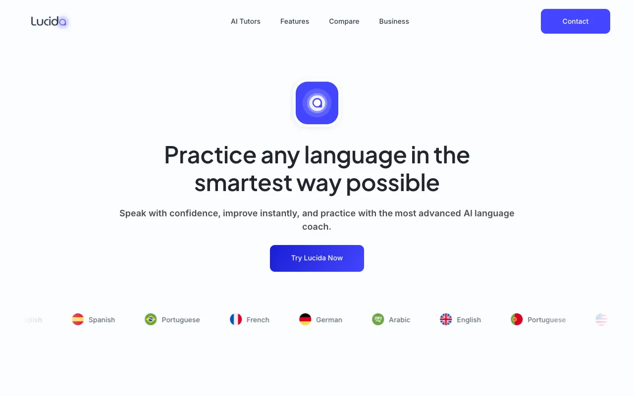 Screenshot of Lucida AI