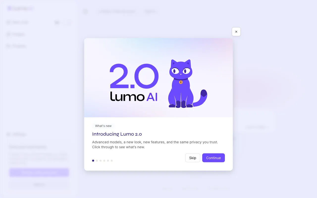 Screenshot of Lumo