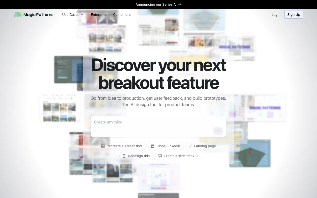 Screenshot of Magic Patterns