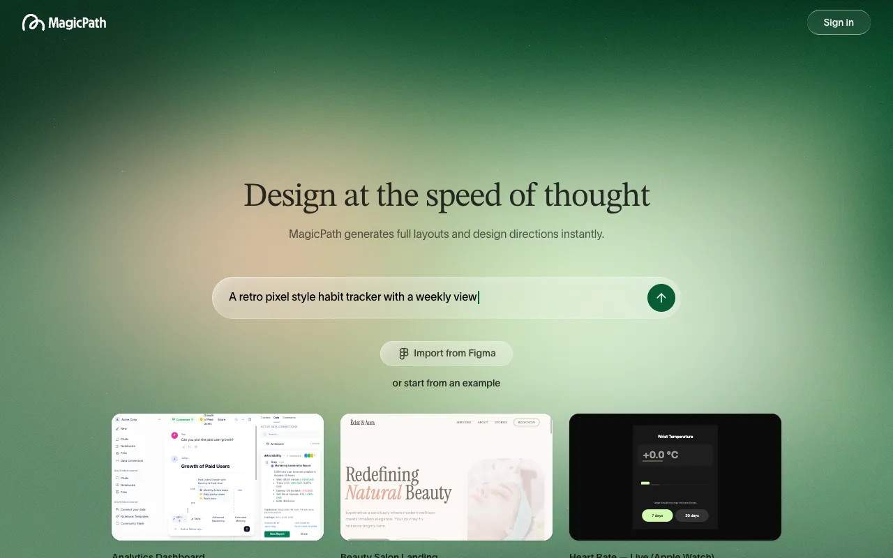 Screenshot of MagicPath