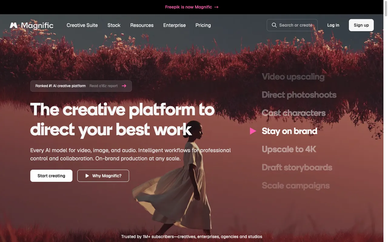 Screenshot of Magnific