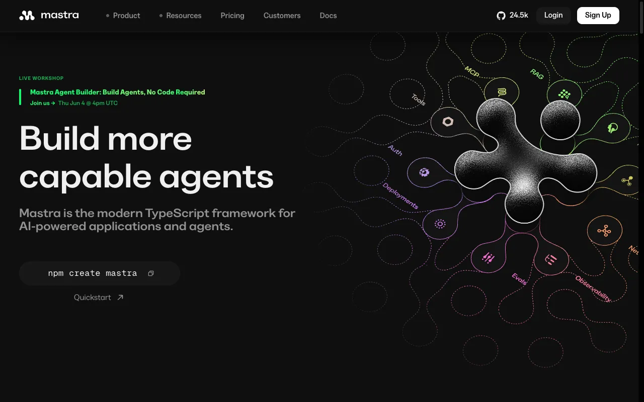 Screenshot of Mastra