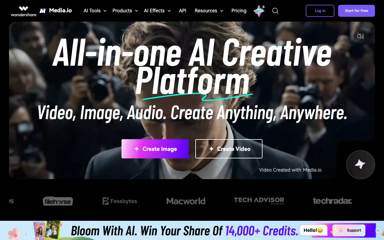 Screenshot of Media.io