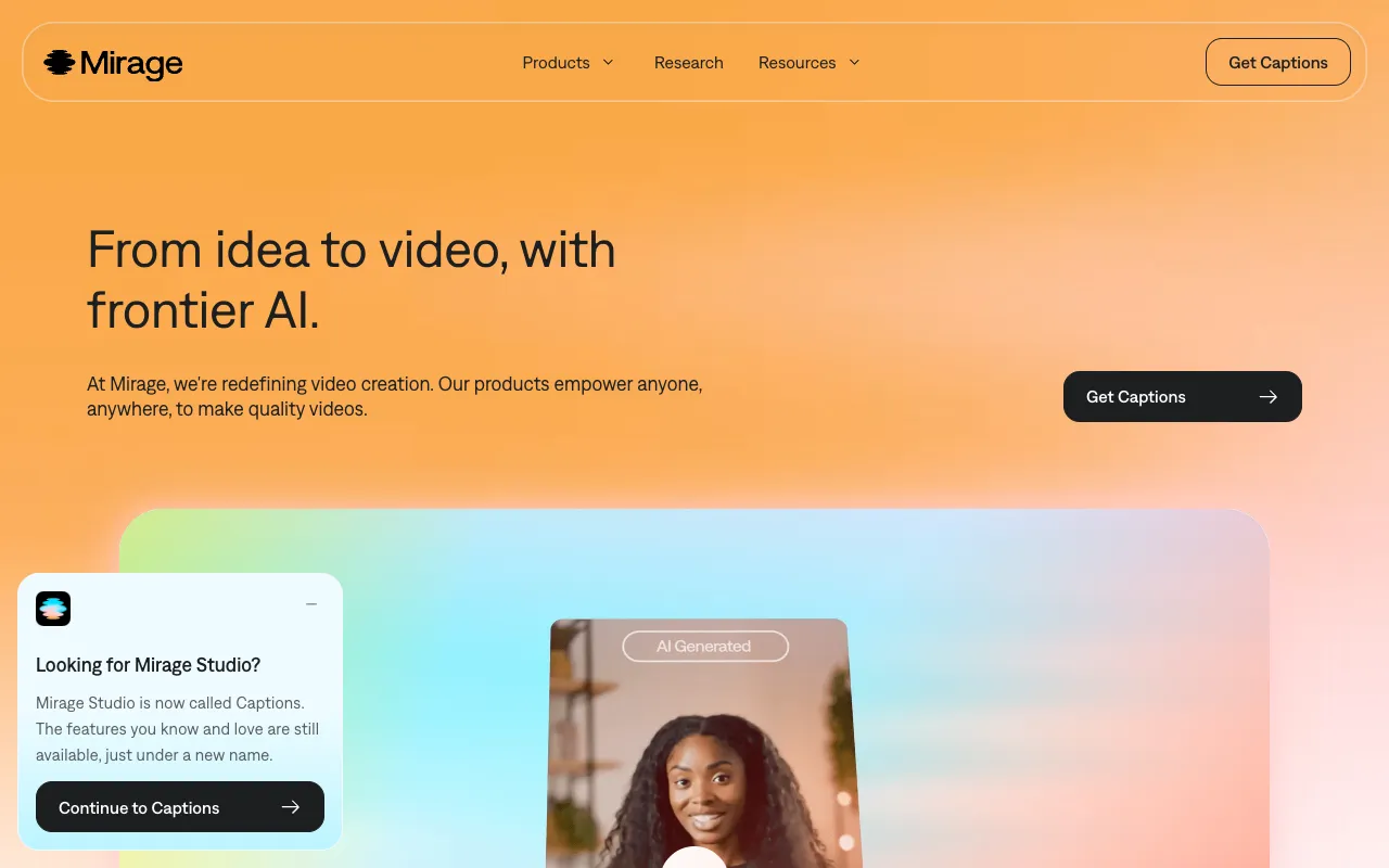 Screenshot of Mirage