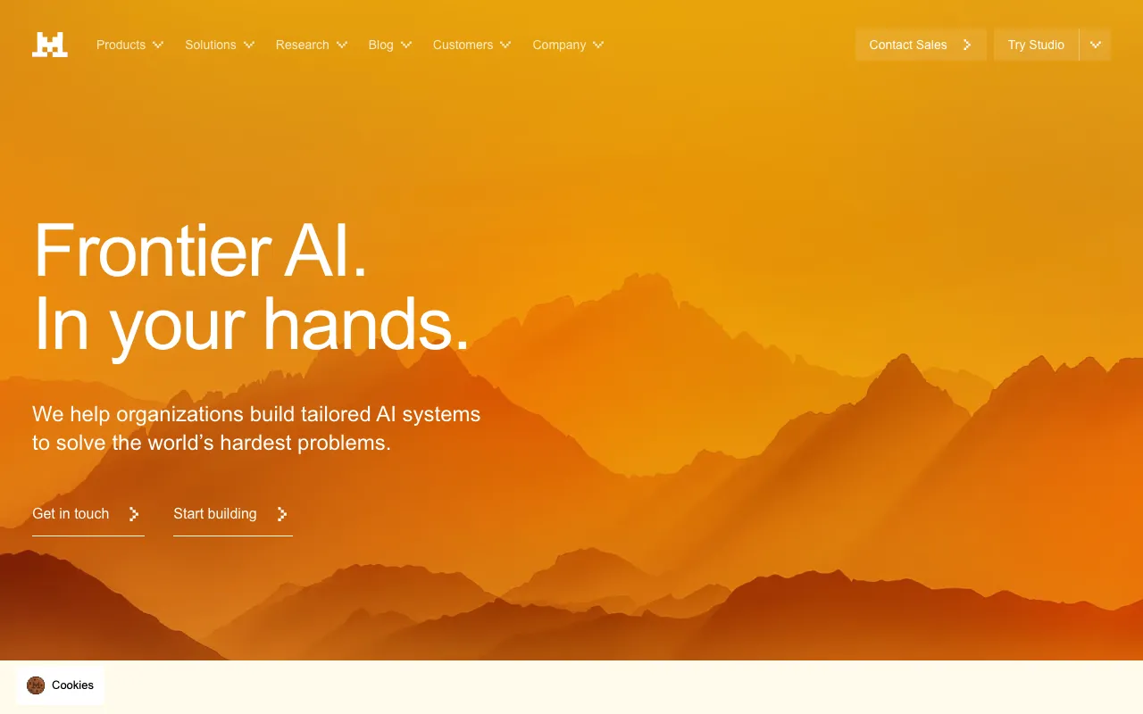 Screenshot of Mistral AI