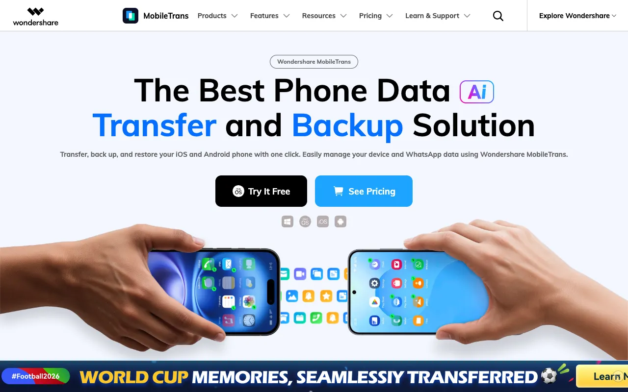 Screenshot of MobileTrans