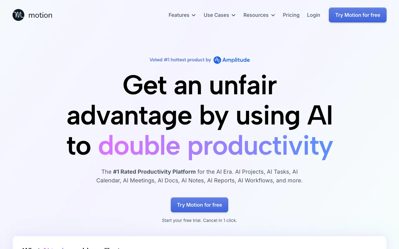 Screenshot of Motion