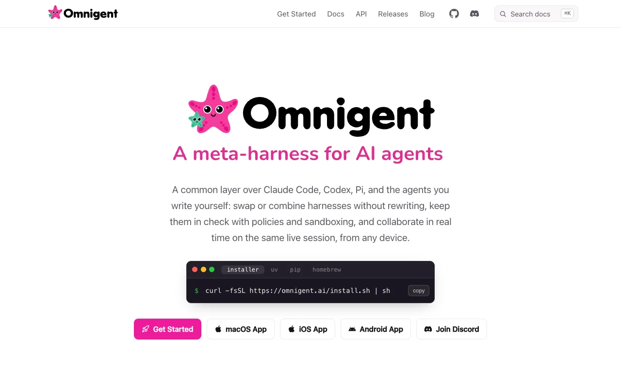 Screenshot of Omnigent
